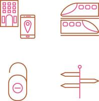 find hotel and train Icon vector