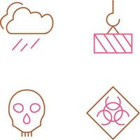 rain and heavy machinery Icon vector