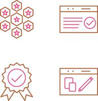 reputaion management and qc passed Icon vector