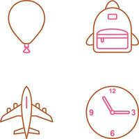 balloon and bag pack Icon vector