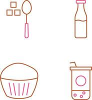 sugar and Milk bottle Icon vector