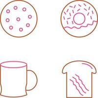 cookie and doughnut Icon vector