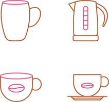 mug and kettle Icon vector