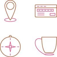 location and credit card Icon vector