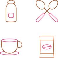 syrup and spoon Icon vector