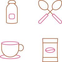 syrup and spoon Icon vector