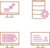 digital marketing and database management Icon vector