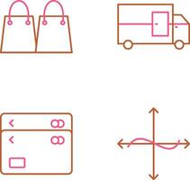 shipment and shopping bag Icon vector