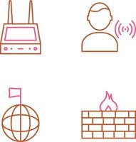 router and signal Icon vector