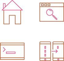 homepage and browser Icon vector