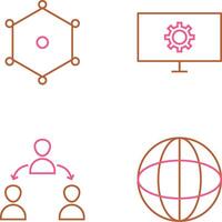 nodes and network setting Icon vector