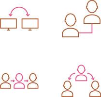 connected systems and connected profiles Icon vector