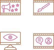 Website Promotion and Website Design Icon vector