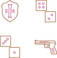 Dice and Shield Icon vector