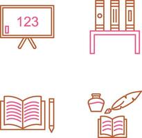 Classroom Board and Bookstand Icon vector