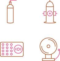 hydrant and oxygen tank Icon vector