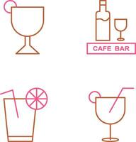 bebidas café y Jerez icono vector