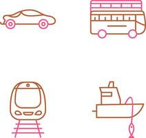 Sports Car and Double Icon vector