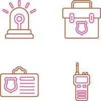 Siren and Suitcase Icon vector