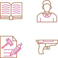 Book and Judge Icon vector