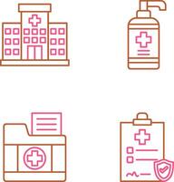 hospital y frío icono vector