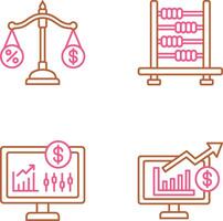 Scale and Abacus Icon vector