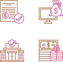 Paid and Online Loan Icon vector