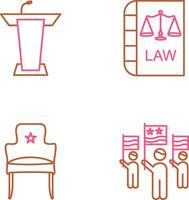 Podium and Law Icon vector