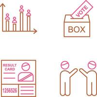 Giing Vote and Candidate and Graph Icon vector