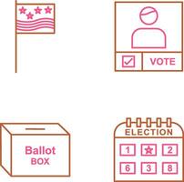 Flags and Candidate Banner Icon vector