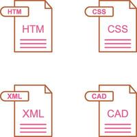 HTM and CSS Icon vector