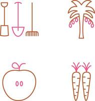 Gardening Tools and Palm tree Icon vector