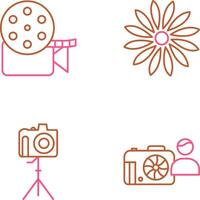 reel and flower Icon vector