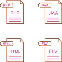 PHP and Java Icon vector