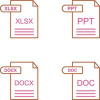 XLSX and PPT Icon vector