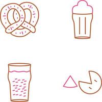 Pretzel and Pint of Beer Icon vector