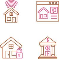 Smart house and Marketing Icon vector