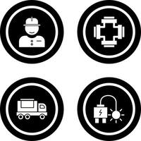 Worker and Plumbing Icon vector