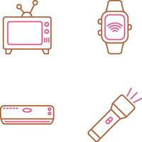 Television and Smart Watch Icon vector