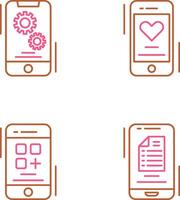 Setting and Favourite Icon vector