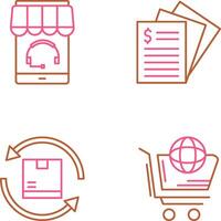 Support and Invoice Icon vector