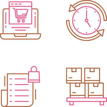 Add to Cart and Run time Icon vector