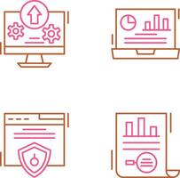 Upload and Dashboard Icon vector