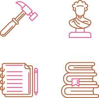 Hammer and Statue Icon vector