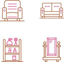 Armchair and Sofa Icon vector