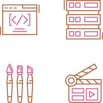 Web Coding ND Server Icon vector