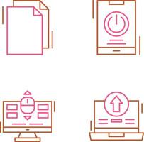 Copy and Power Icon vector