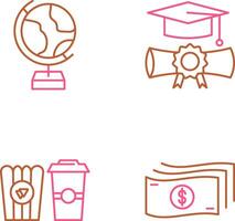 Globe and Graduation Icon vector