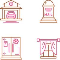 Garage and Mail Box Icon vector