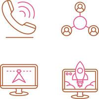 Phone and Share Icon vector